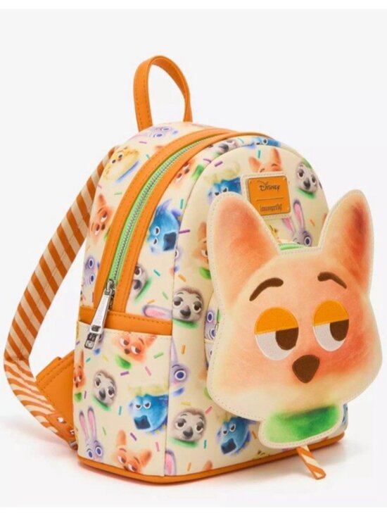 Loungefly Zootopia 2 Nick Wilde Cotton Candy Cosplay Fox Mini Backpack NWT main image 5